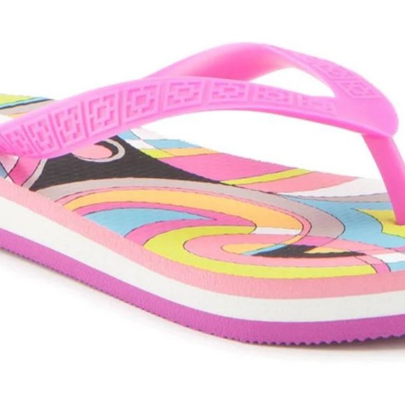 NEW TRINA TURK FLIP FLOPS SIZE 7M GORGEOUS PRINT  RARE - Picture 3 of 4